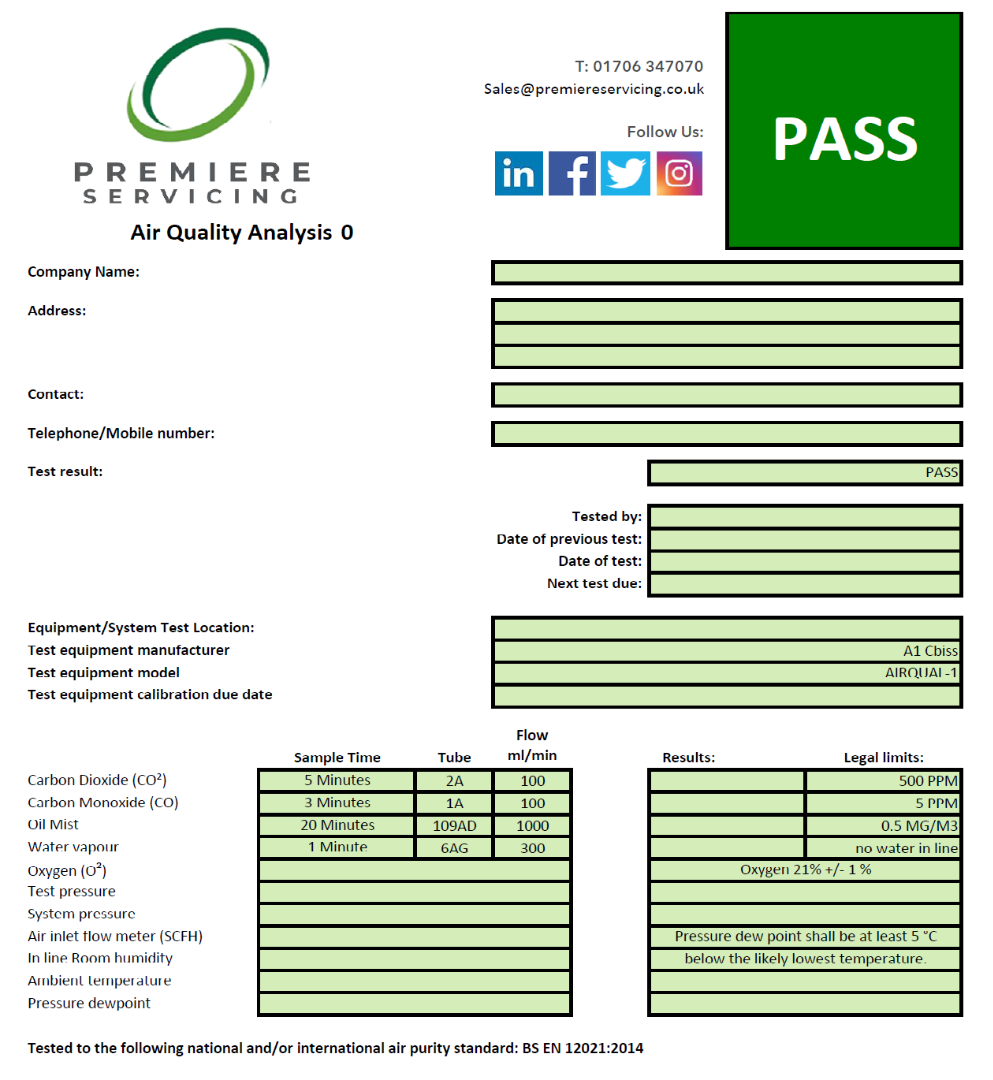 Breathing air report