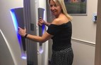 A very happy client using our brand new stand up unit.