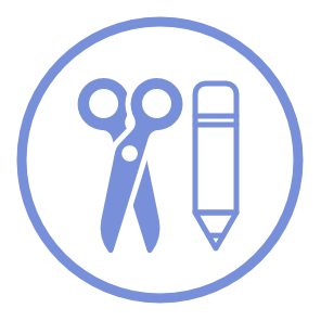 Pritchetts Law | Scissor and Pencil Icon | Bespoke In-House Training and Workshops