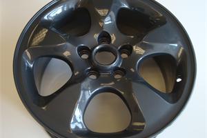 Jaguar wheels refurbished in a gloss gunmetal grey finish