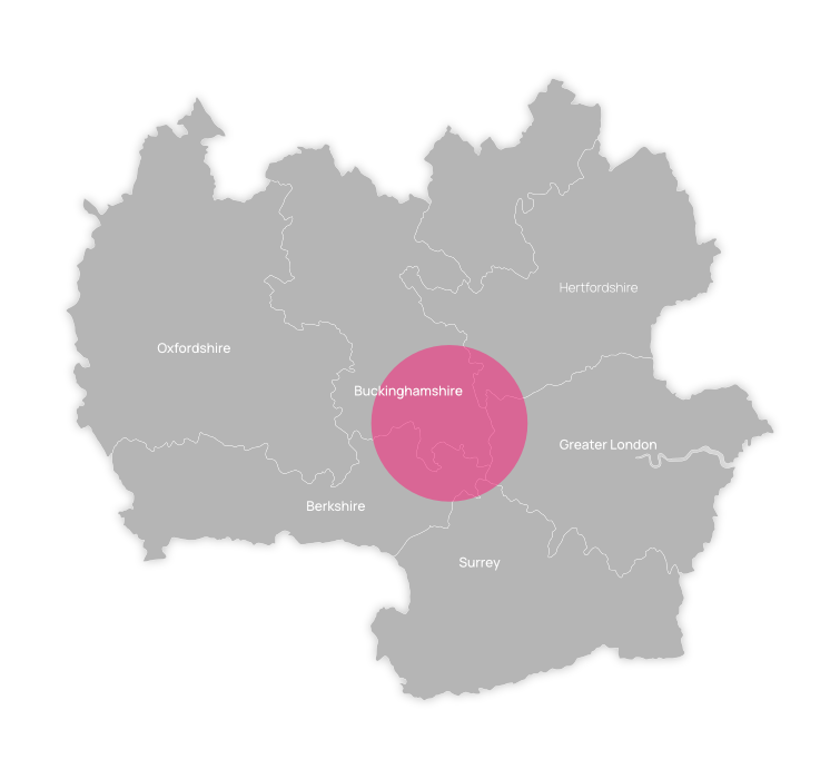 map of UK focused on Burnham, Buckhinghamshire