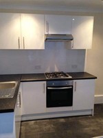 White kitchen from student house in Portsmouth
