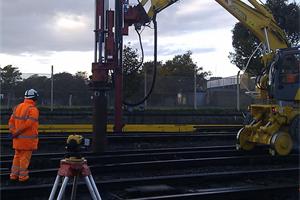 Piling for new signal gantry