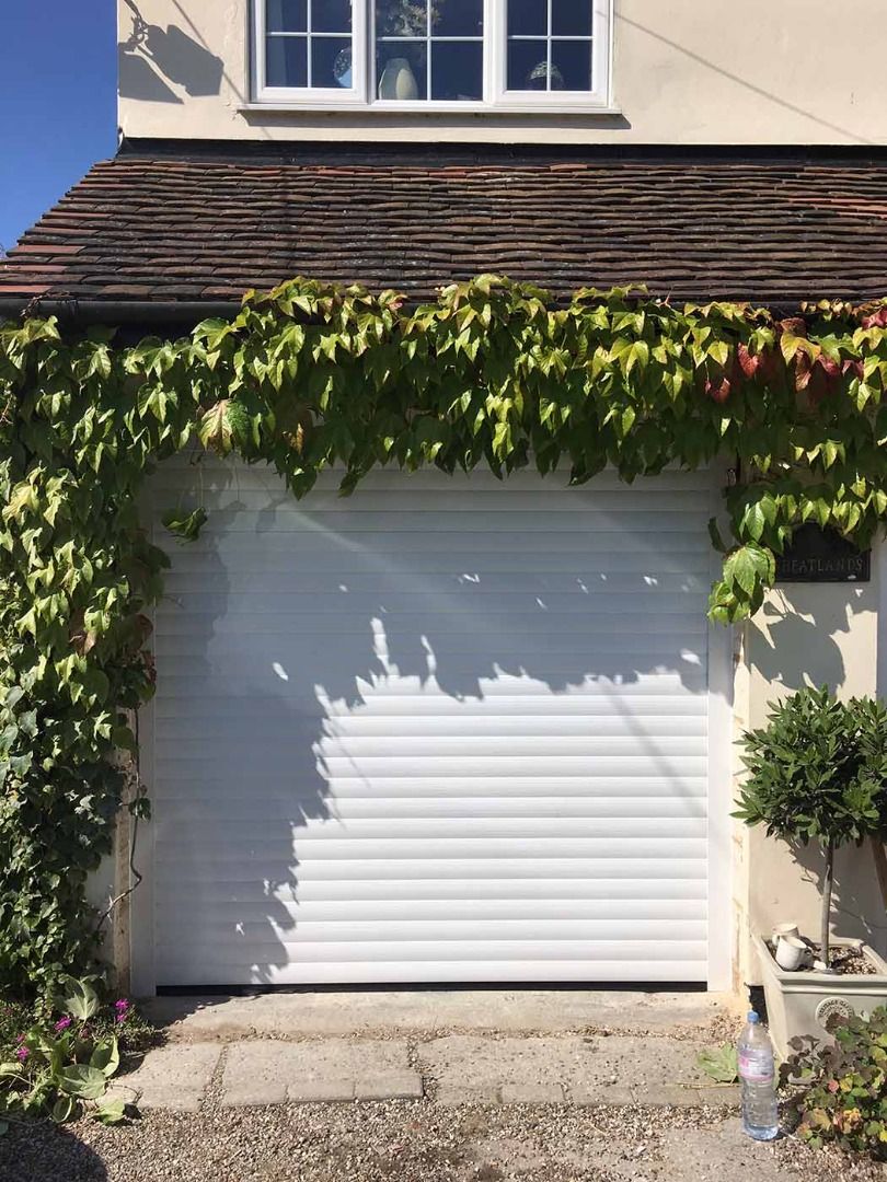 Garage with tree