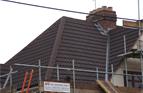 Re-Roof in Concrete Double Roman Tiles.
Uley Road,Dursley, Glos.