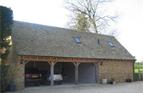 Barn/Garage Roof at Taitshill, Dursley. Tiled in Cardinal Slates (Immitation Cotswold Stone)
