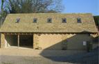 Barn/Garage Roof at Taitshill, Dursley. Tiled in Cardinal Slates (Immitation Cotswold Stone)