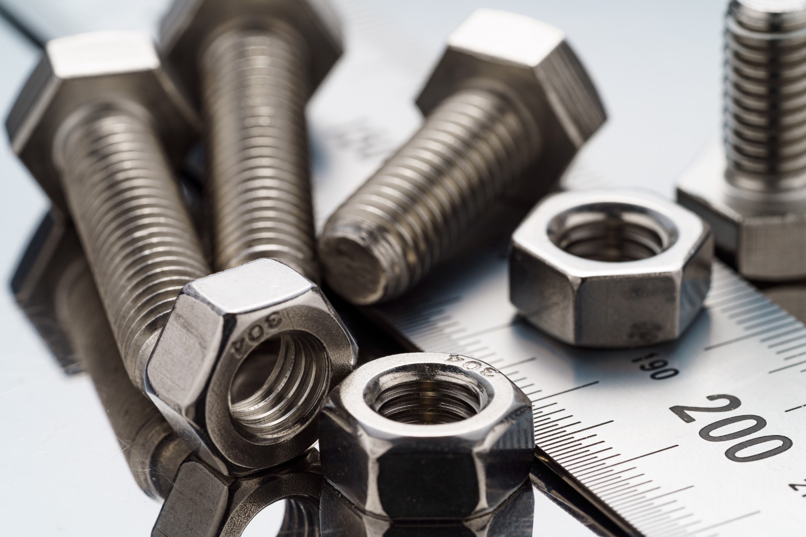 Steel nuts and bolts