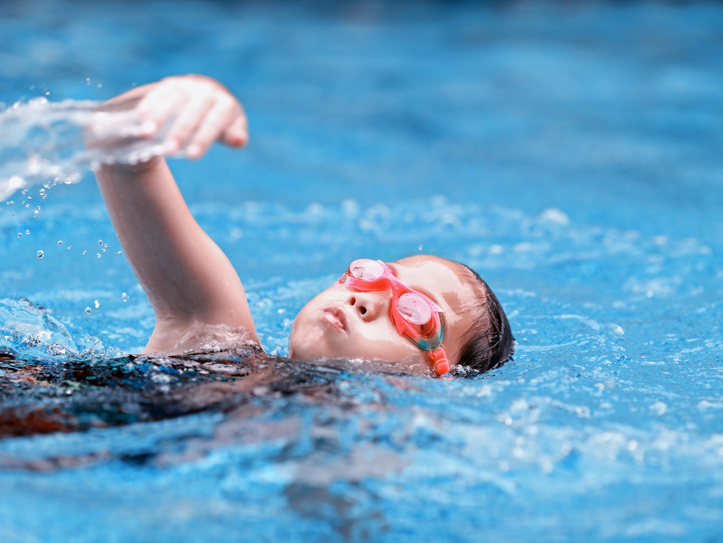 Girl in swimming pool