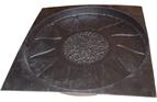 Patio slab concrete pouring mould. These formings are used in the manufacture of decorative paving slabs for patios.