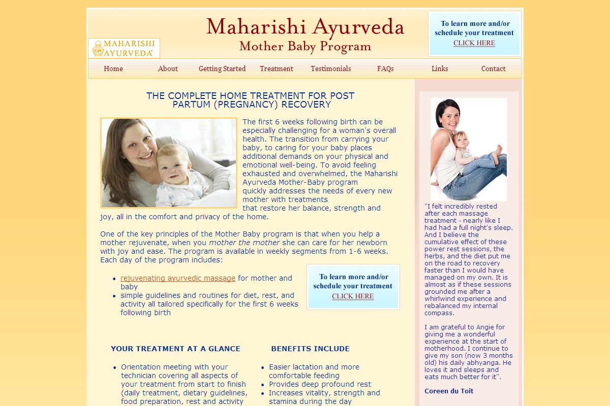 THE COMPLETE HOME TREATMENT FOR POST PARTUM RECOVERY Maharishi