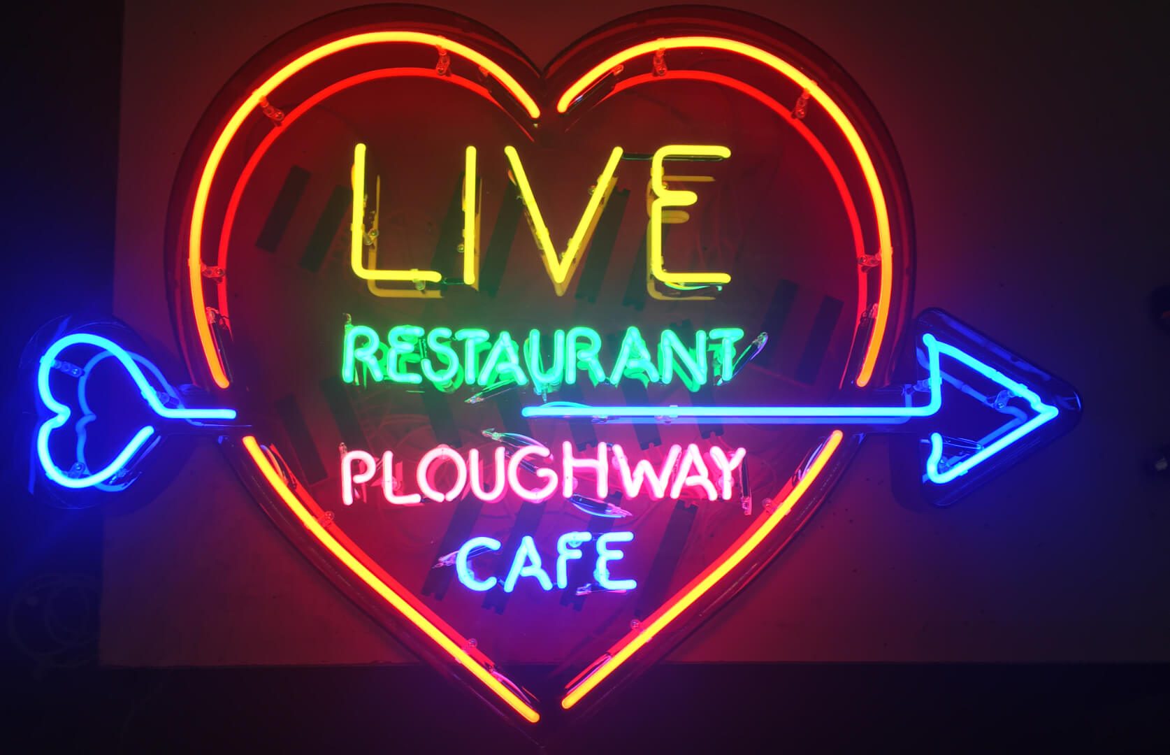 Ploughway neon sign