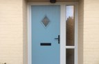 AFTER - Diamond Door with side Panel
Chantilly Glass
Duck Egg Blue
