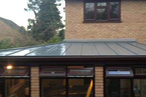 Conservatory polycarbonate roof replaced using VM Zinc and insulation, giving a new warm life to a great space