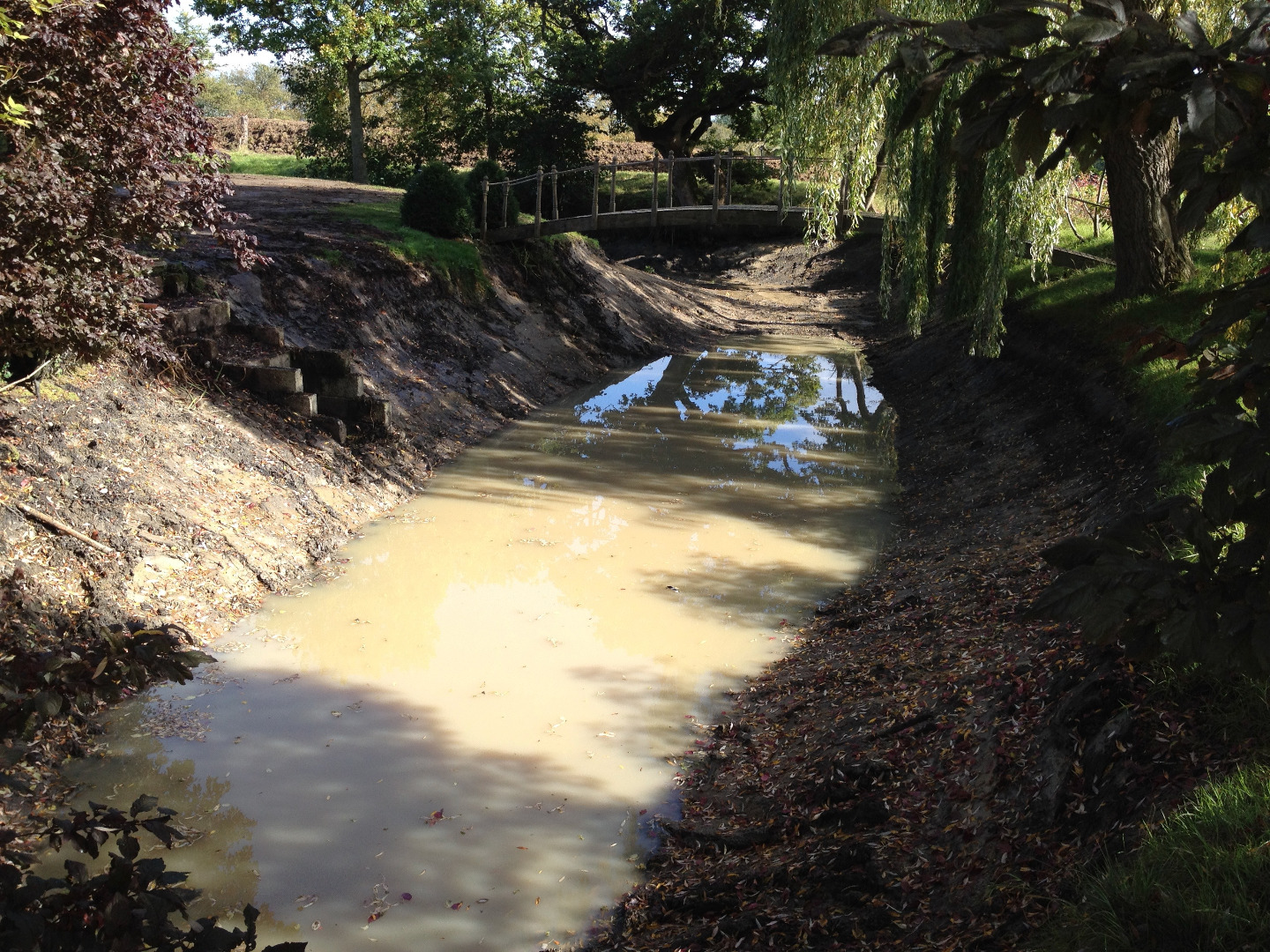 Moat restoration and silt removed in Wiltshire