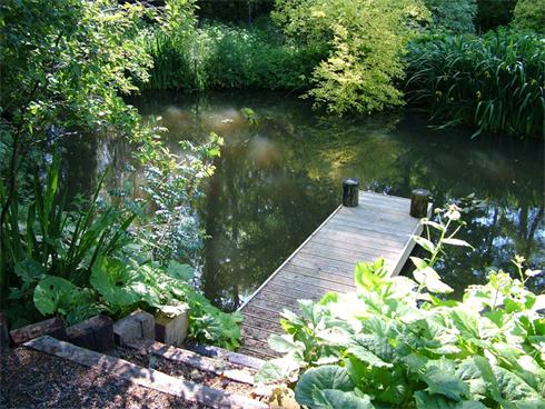 Small deck feature on Pond in Devon