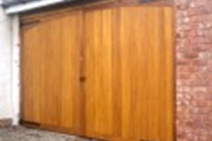 Flat top garage door
