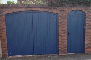Blue Garage Doors