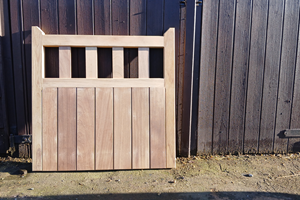 Iroko (hardwood) 44mm thick 900mm high x 900mm wide 
Special offer £140