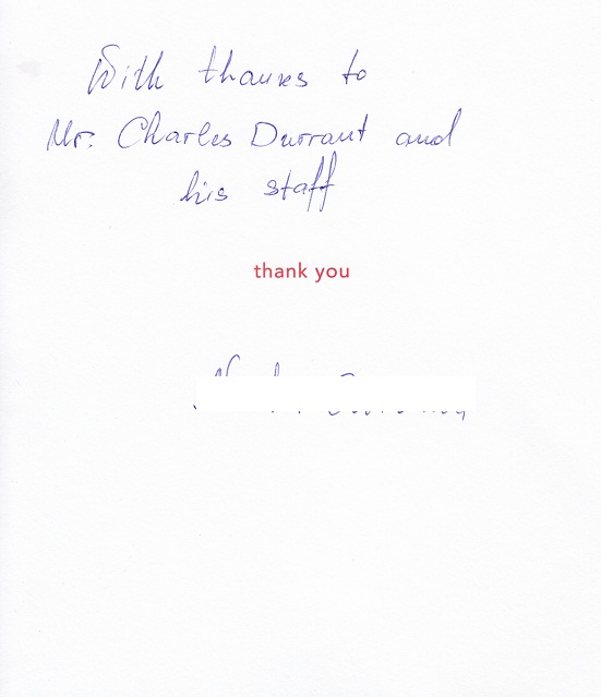 Charles Durrant Testimonial