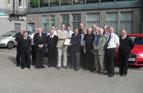John Edwards, Aberdeen Maritime Museum, receiving a Certificate of Commendation from Murray Campbell, Chairman of the N&E Scotland PWC upon his retirement from the PWC, Sept'13