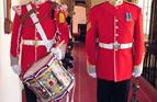 The Corp of Drums at the Merchant Navy Medal ceremony in Gibraltar
