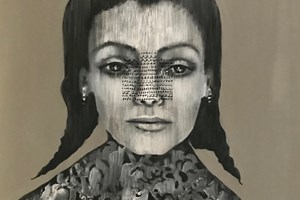 Katayoun 
50 x 50 cm 
Acrylic and mix media on canvas 
2019
