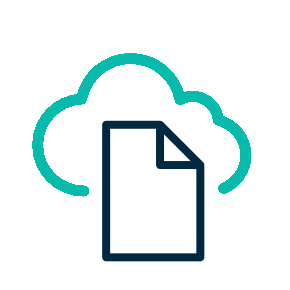safe cloud storage icon