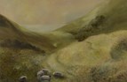 Sheep near Golden Cap. Oil on canvas board 10in x 12in