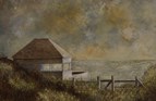 Watchtower, West Bay, Dorset. Oil on board 10in x 12in.