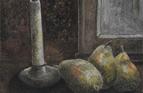 Pears, Oxford. Watercolour on paper 4in x 6in. SOLD