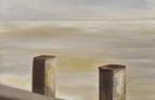 Old pier, West Bay. Oil on board 10in x 12in. SOLD