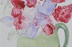 Sweet peas. Watercolour on paper 5in x 7in
