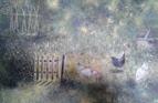 Norah's Garden, oil on board 10in x 12in. SOLD.