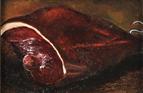 Christmas ham. Oil on board 5in x 7in. Not for sale.