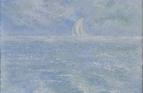 Yacht on blue, Provence. Oil on canvas 10in x 8in. SOLD.