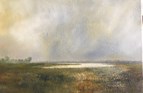 Evening at Port Meadow. Oil on canvas, 10in x 14in x 1.5in