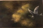 'Flown 7.11.16'. Oil on canvas.12in x 16in. SOLD