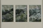 Breaking wave. Oil on oil paper. Triptych each 7in x 5in.