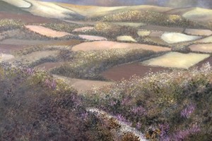 Patchwork valley, West Dorset. Oil on linen. 30 cm x 40cm