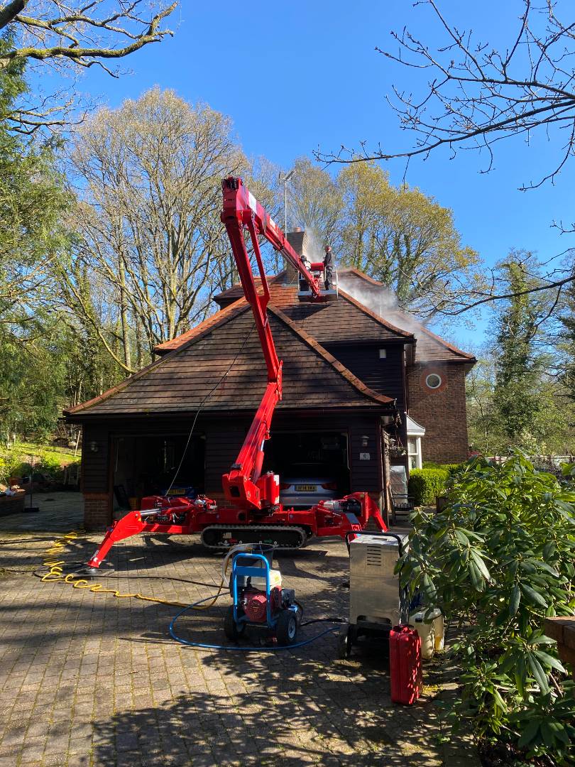 Roof cleaning process