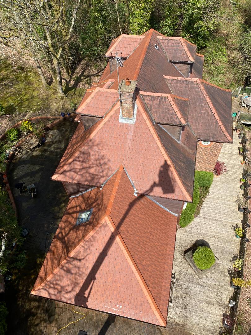View of the clean roof