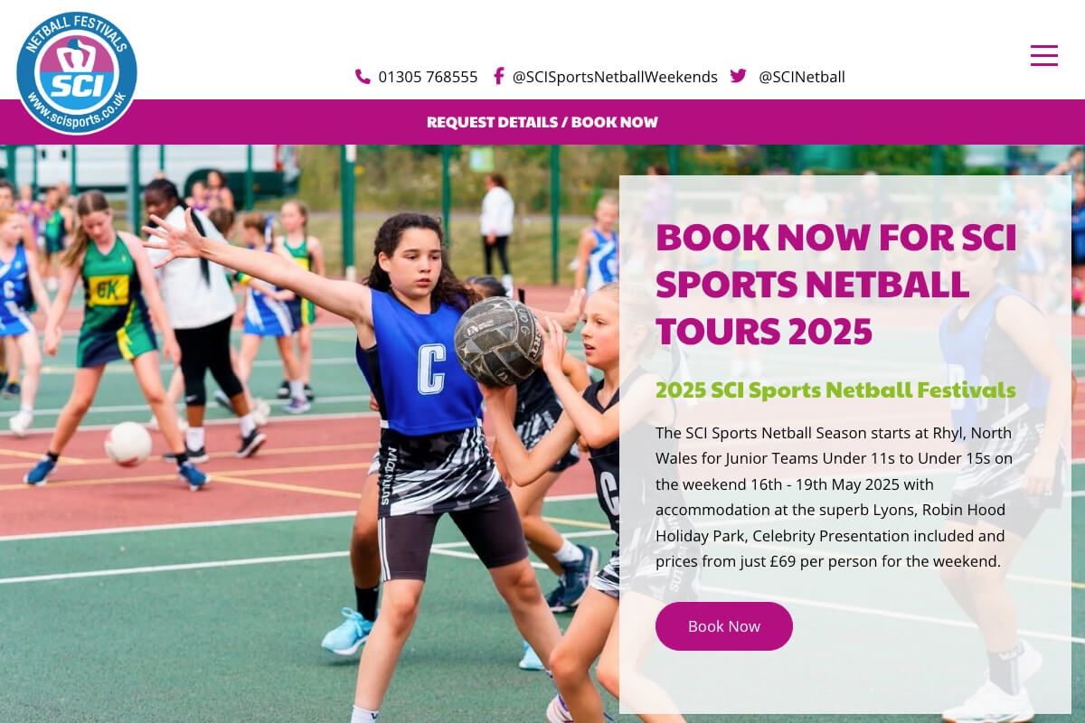 SCI Sports Netball Festivals : 2026 Brean Sands Adults Netball Weekend