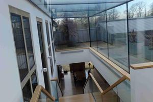 Staircase Detail - Glass box access to roof garden