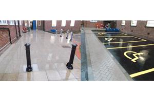 
Replacement of tarmac and block paving to chemistry area, incorporating paving flags to HGV spec, bollards, K9 toilet enclosure, fencing, gates and tarmac works