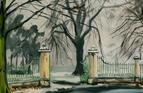 Gates in Pittville Park cheltenham 
14x18 inches