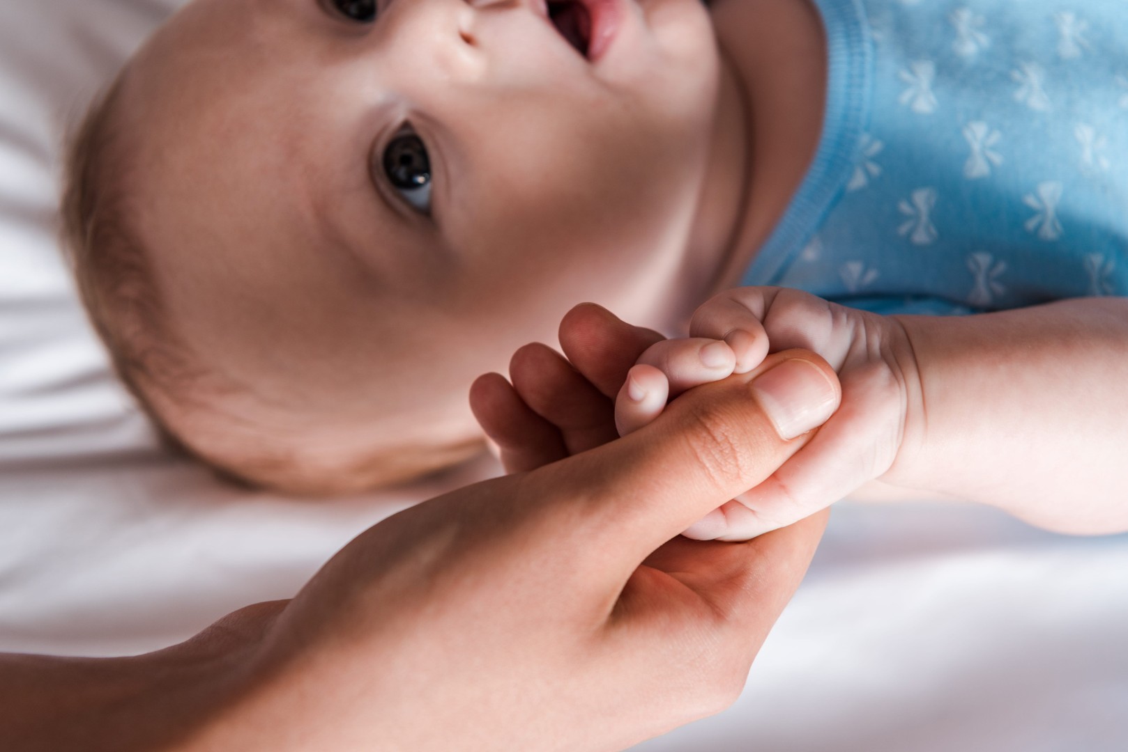 Cropped view of woman holding hand