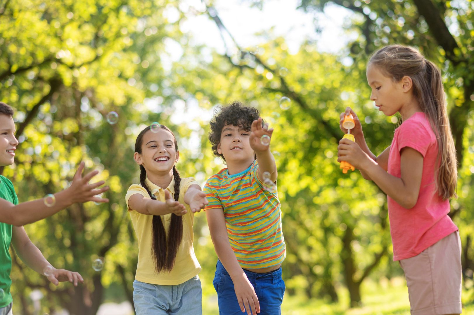 Cute little children having fun
