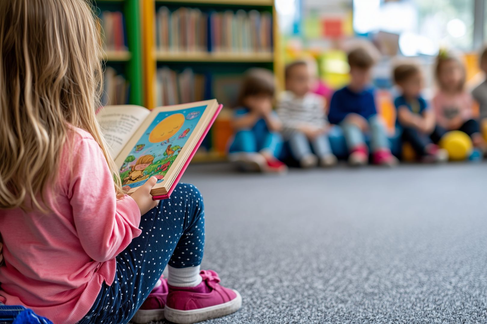 Girl reading a book