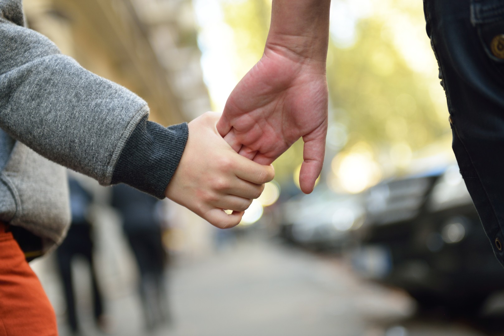 Child holding adults hand
